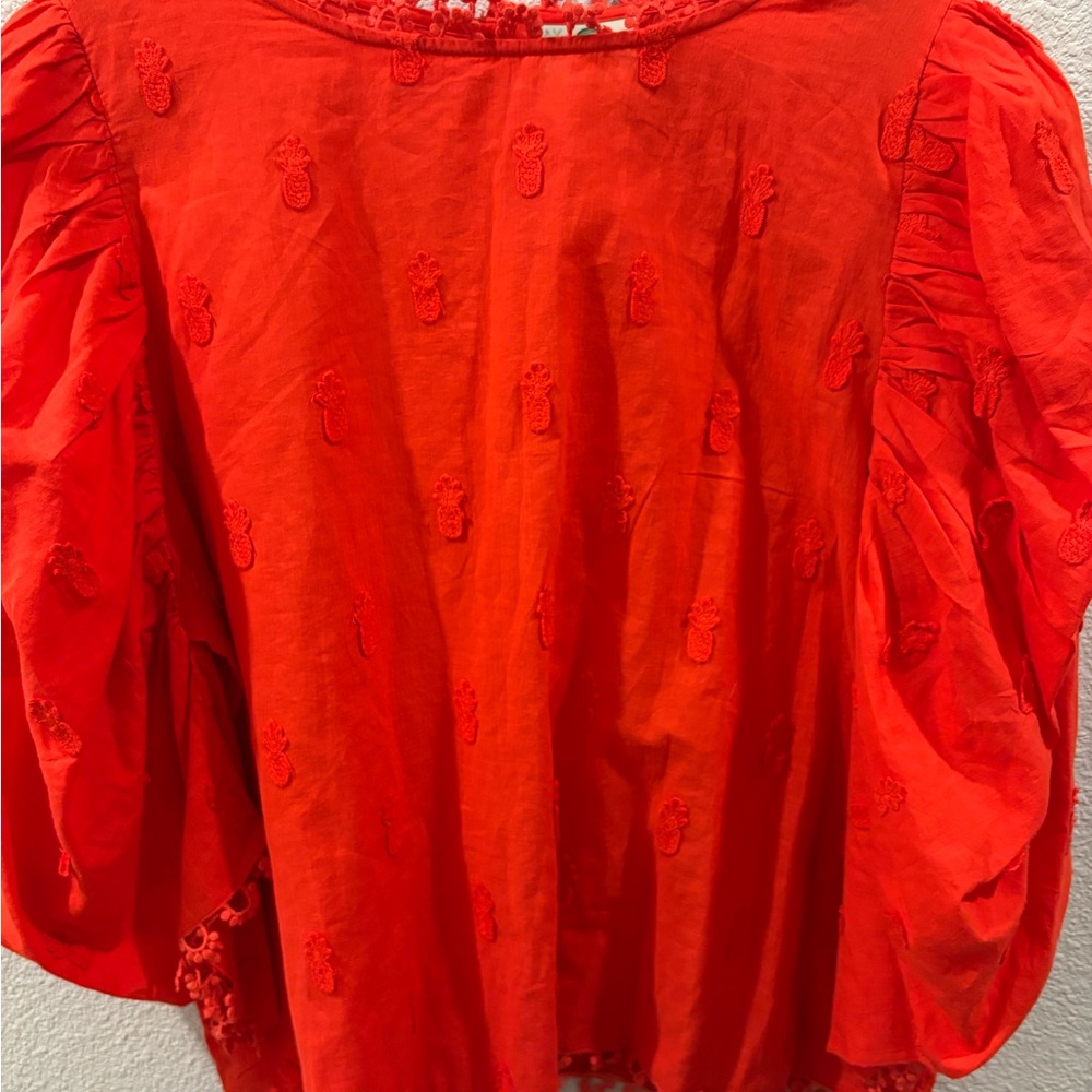FARM Rio Vibrant Red Blouse - Picture 3 of 10